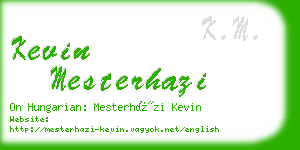 kevin mesterhazi business card